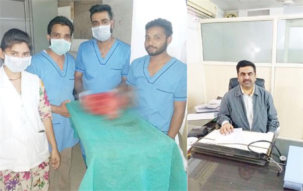 10 kg of tumor from the woman