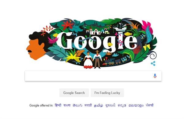 google created a new doodle on gabriel garcia 91st anniversary