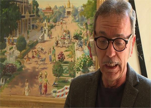 italian artist pays portrait of the mahabharata by painting  pictures 
