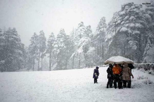snow fall in kashmir gulmarg