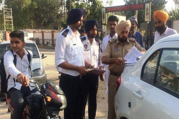 traffic slashed by traffic police