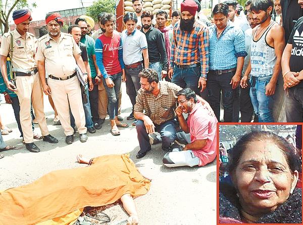 no entry zone  woman crushed