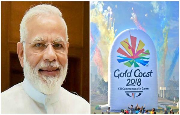 modi gave best wishes to the indian team for the commonwealth games