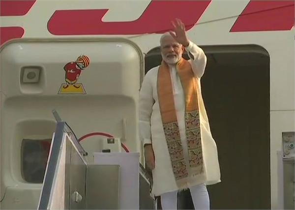 prime minister narendra modi leaves for wuhan china