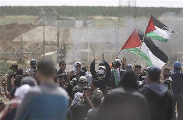 strikes on the gaza border during palestinian protests