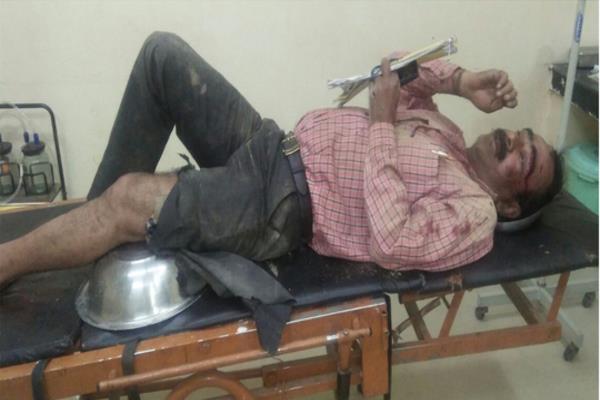 the wounded went on  hospital staff eating the bread