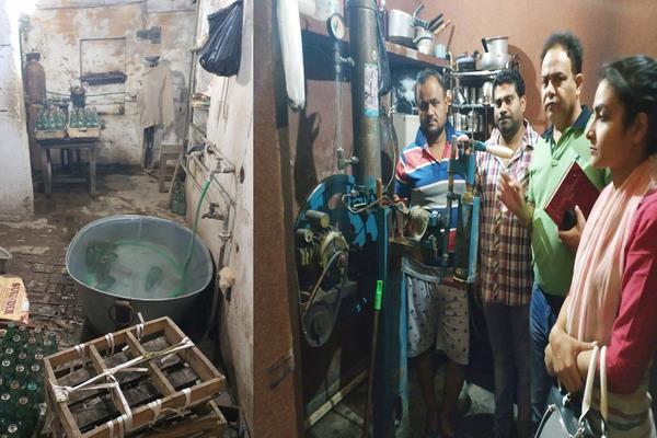 raid in soda mills and factories  5 samples filled