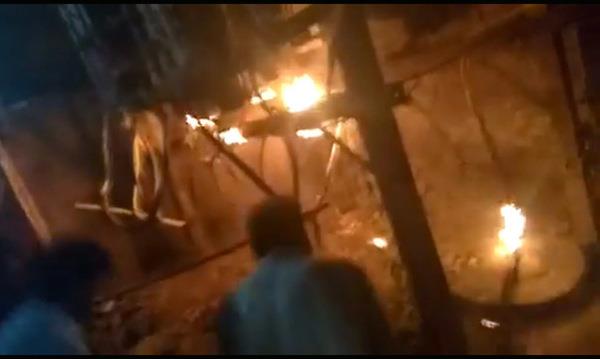 a fire in the house in kangra colony