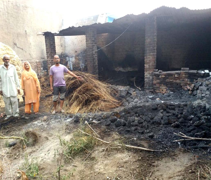 ਸ਼ੈੱਡ ਨੂੰ ਅੱਗ ਲੱਗਣ ਕਾਰਨ ਸਾਮਾਨ ਸੜ ਕੇ ਸੁਆਹ