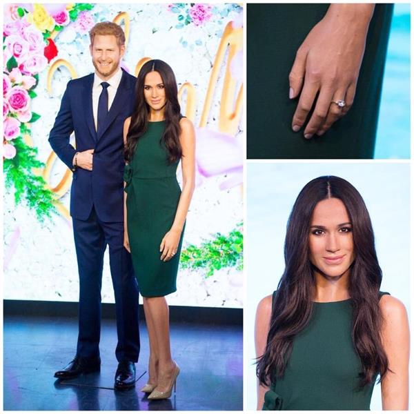 meghan markle wax statues unveiled at madame tussauds