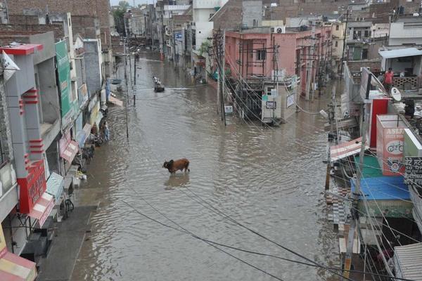 drainage pipes work still halfway