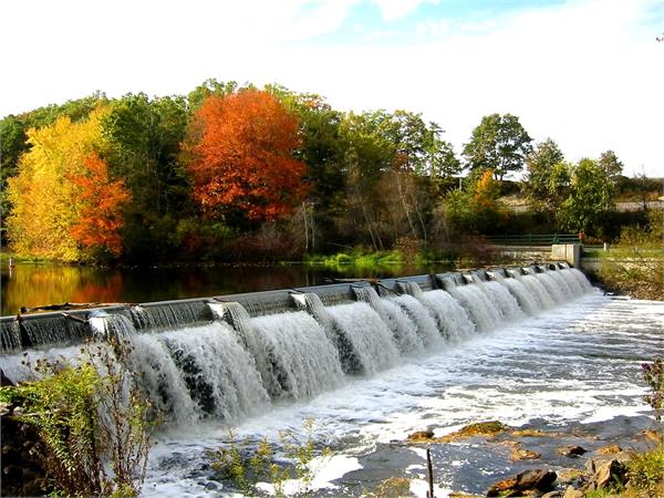 rivers  waterfalls are 45 percent more than expected