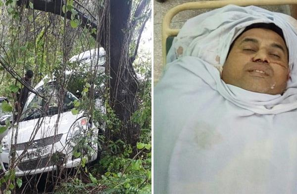heavy rains car collided