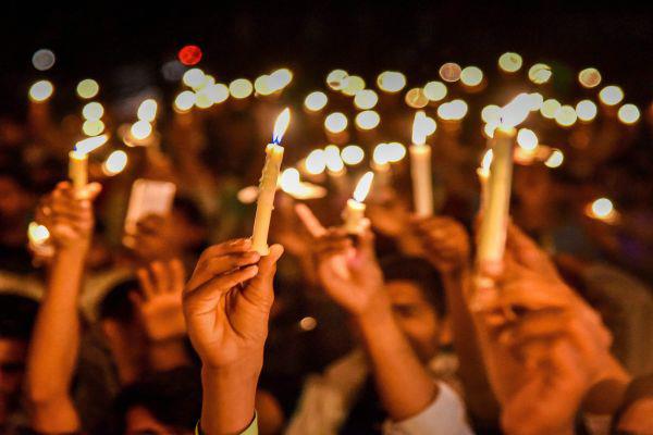 people rally in sector 18  march for justice