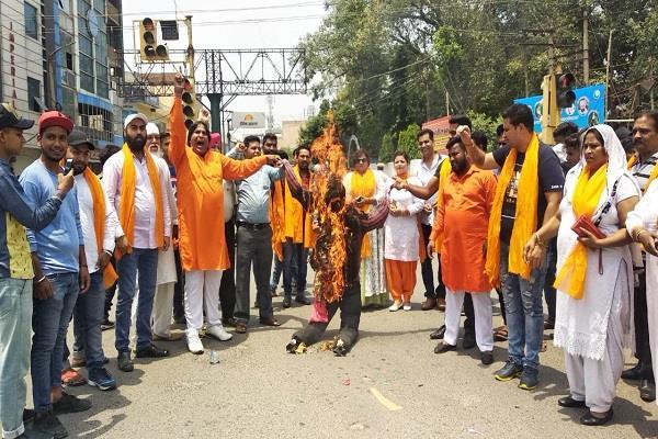 shivsena protest against sukhpal khaira