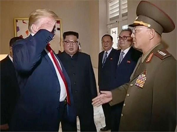 trump salutes north korea general