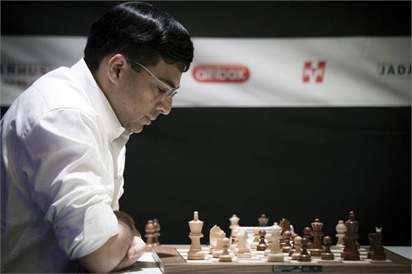 anand  who was jointly in fourth place at paris grand chess rapid raid