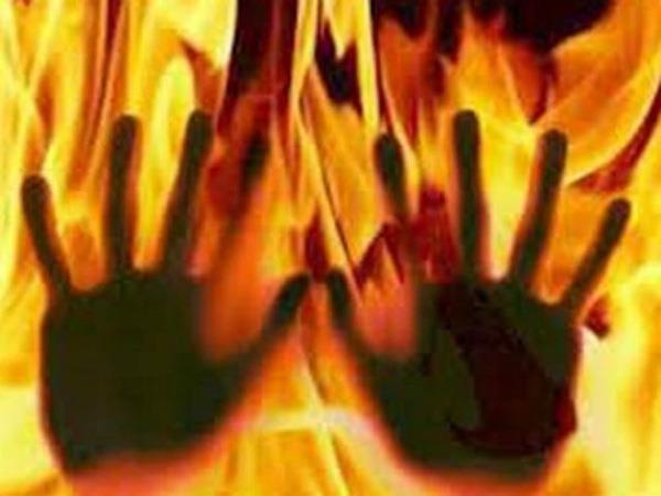 the death of the woman due to the blaze of fire