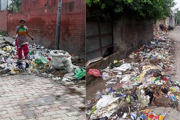 dirt pile in the city