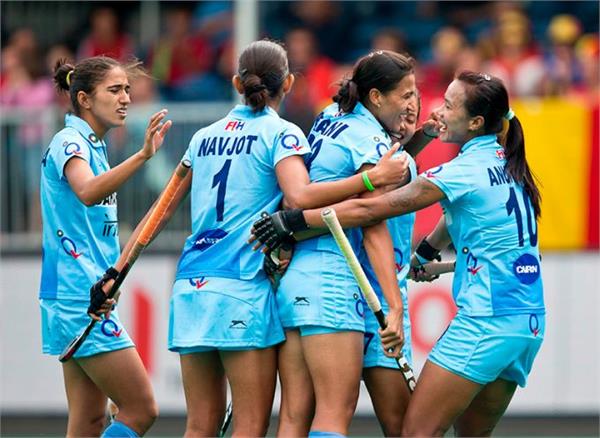 indian junior women  s hockey team play rounds with canada
