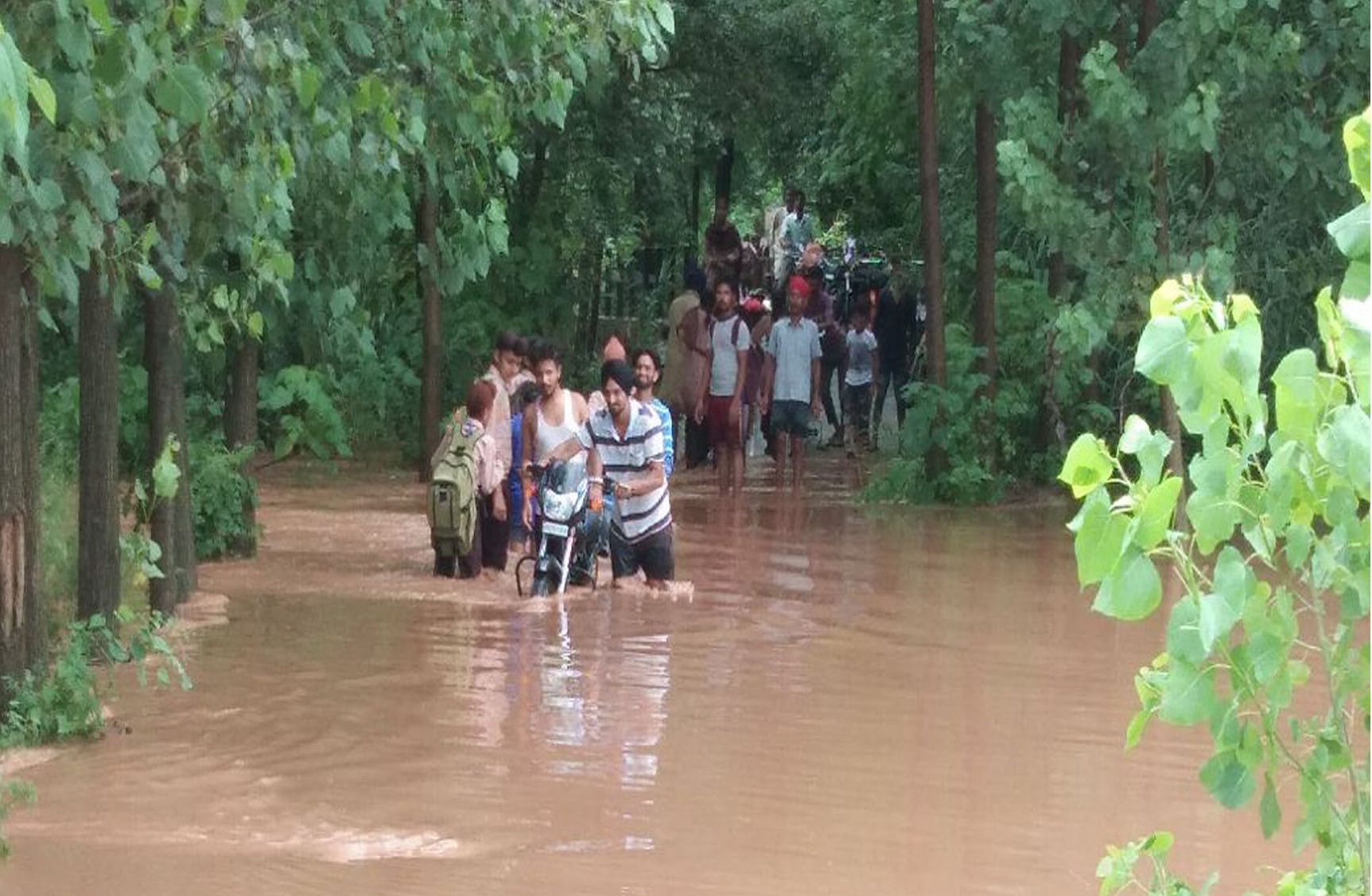 ਮੀਂਹ ਕਾਰਨ ਸ਼ਾਹਪੁਰ ਨੂੰ ਜਾਂਦੀ ਲਿੰਕ ਸਡ਼ਕ ਪਾਣੀ ’ਚ ਡੁੱਬੀ