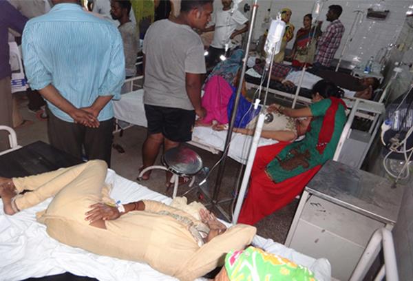 the patients with cholera increased from 145