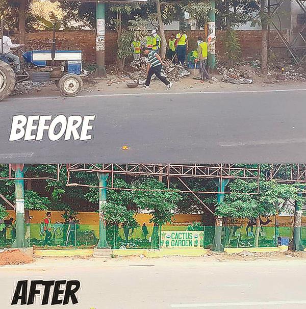 mission cleaner jalandhar debris into the city  s first cactus garden