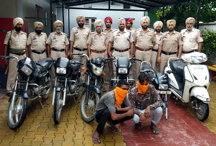 ਚੋਰੀ ਦੇ 6 ਮੋਟਰਸਾਈਕਲ ਬਰਾਮਦ