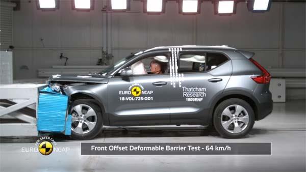 volvo  s xc40 has received a five star euro ncap rating
