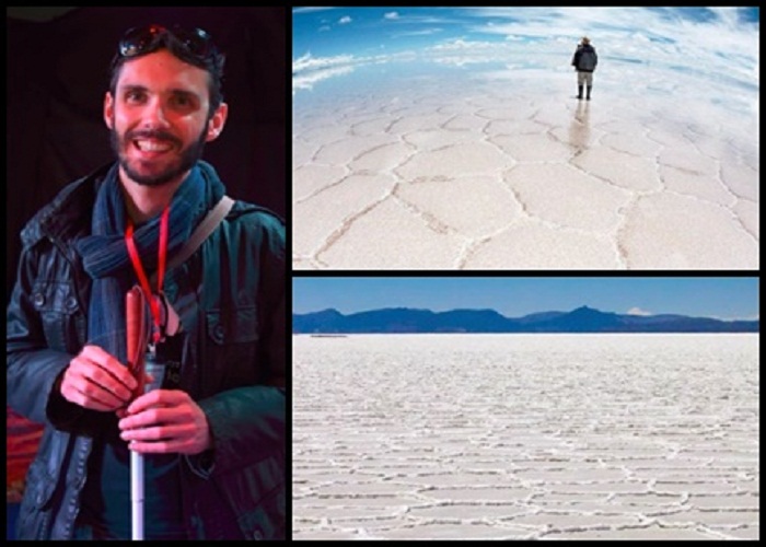 ਨੇਤਰਹੀਣ ਸ਼ਖਸ ਨੇ ਚੁਣੀ ਚੁਣੌਤੀ, ਪਾਰ ਕਰ ਰਿਹੈ ਨਮਕ ਦਾ ਰੇਗਿਸਤਾਨ