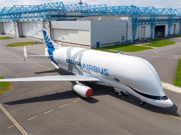 beluga xl plane whale social media