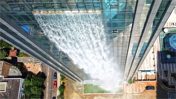 in china has a 354 foot tall artificial waterfall
