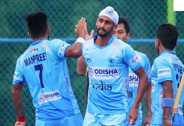 hockey  india defeated new zealand due to rupinder  s two goals
