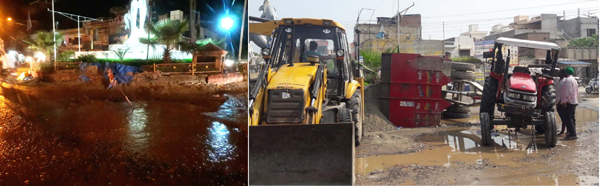 ਹੁਣ ਸਡ਼ਕਾਂ ਬਣਾਉਣ ਦੀ ਥਾਂ ਟੋਇਆਂ ’ਚ ਝੰਡੇ ਲਾ ਕੇ ਸਾਰਨ ਲੱਗਾ ਪ੍ਰਸ਼ਾਸਨ