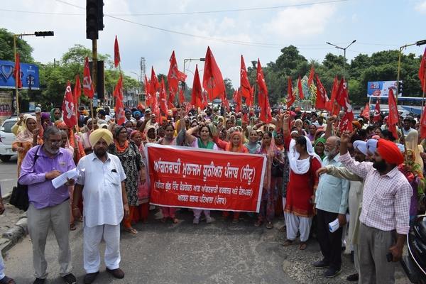 labor organizations dharna