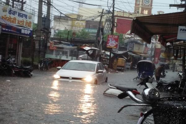 rain knee deep water