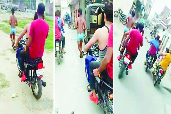 ਨੌਜਵਾਨ ਨੂੰ ਨੰਗਾ ਕਰਕੇ ਬਾਜ਼ਾਰਾਂ ’ਚ ਭਜਾ-ਭਜਾ ਕੇ ਕੁੱਟਿਅਾ