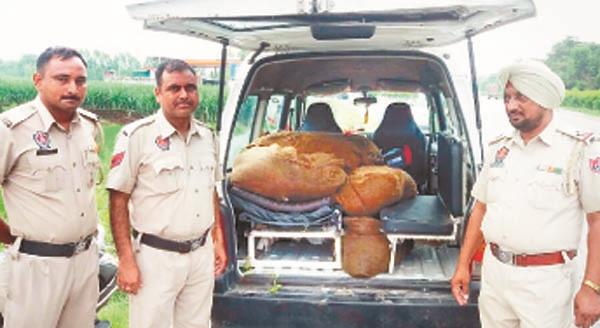 12 bags of illegal liquor