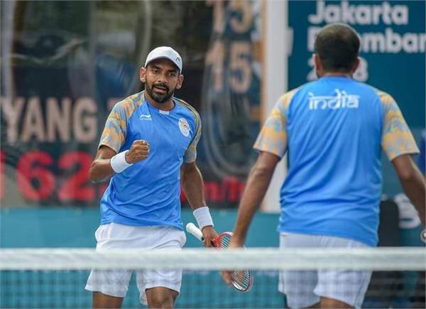 asian games bopanna divij sharan duo win 6th gold for india