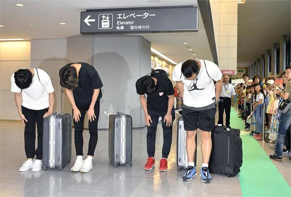 japan  s 4 basketball players returned the women last night  sent back