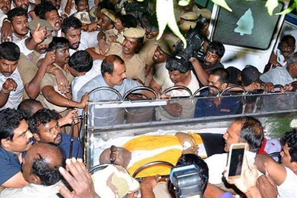dmk karunanidhi funeral