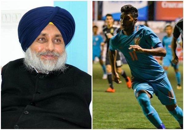 sukhbir badal congratulated of indian under 20 football team