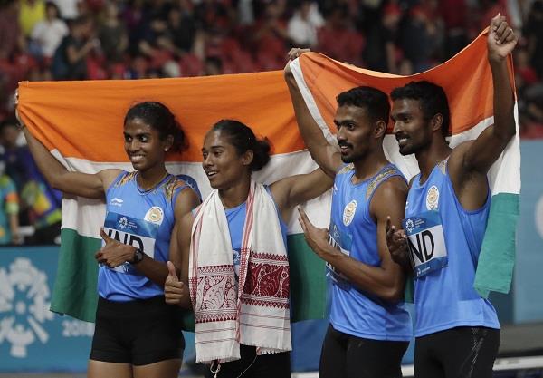 asian games india s 4x400 mixed relay team take on silver medal