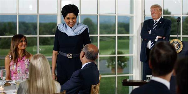 trump told indira nooyi at private dinner    the world  s most powerful woman  