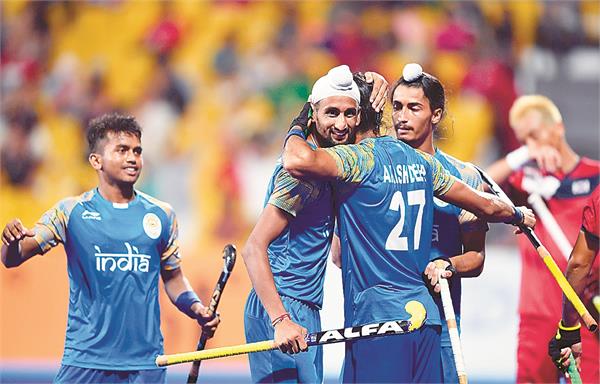 hockey  india korea beat 5 3 in a tough fight