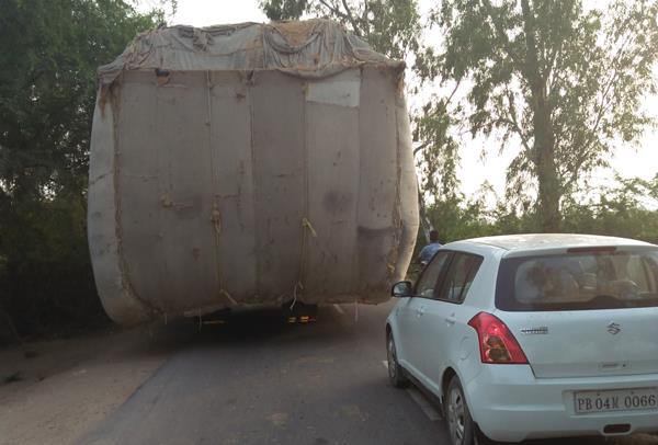 due to overloaded vehicles  the administration was sleeping