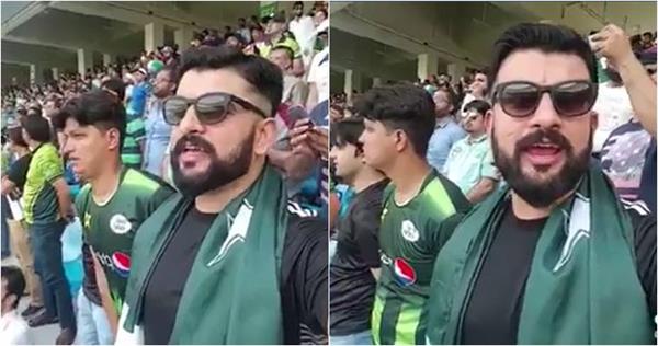 pakistanis sing indian national anthem during indo pak match
