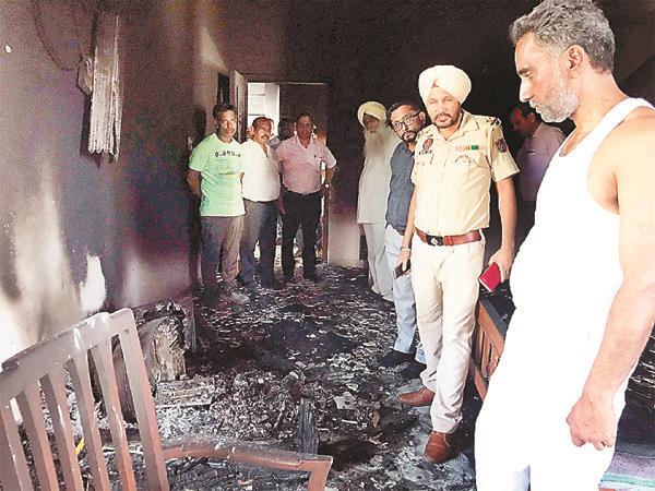 due to a fire at the house  items were burnt