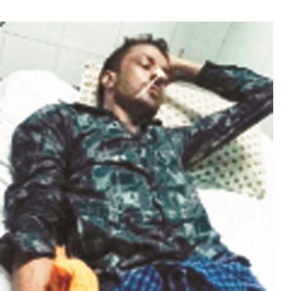 the young man swallowed poison