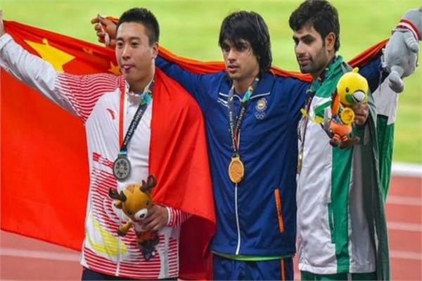 neeraj chopra asian games 2018